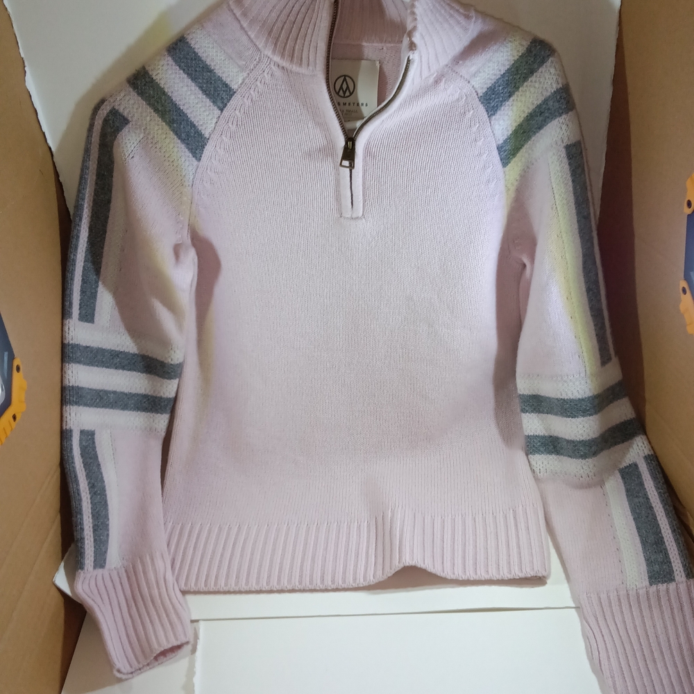ALPS&METER WOMAN'S KNIT SLALOM SKI SWEATER /X-SMALL/ROSE GOLD COLOR
